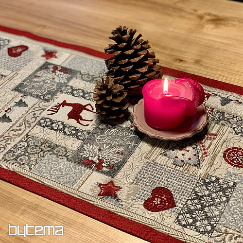 Gobelínový ubrus, šál MERRY CHRISTMAS