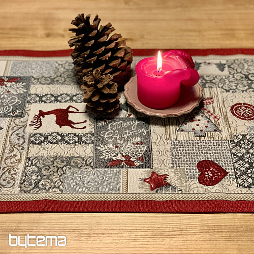 Gobelínový ubrus, šál MERRY CHRISTMAS