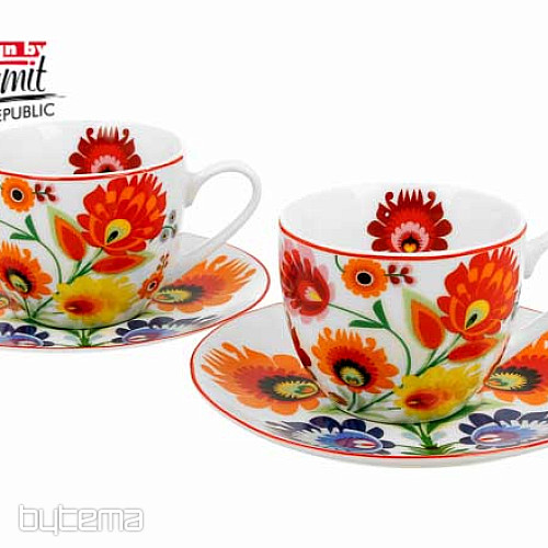 Porcelánové hrnky na espresso set 2 ks Lowic espresso šapo