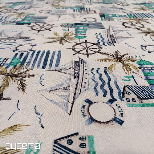 Dekorační látka MAJÁK zelený