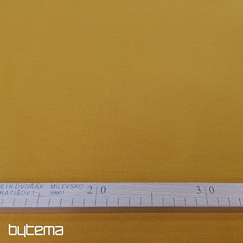 Bavlněná látka UNI HOŘČICOVÁ hrubá bavlna 220g