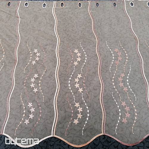 Záclona na vitrážku - vyšívaná HF1189