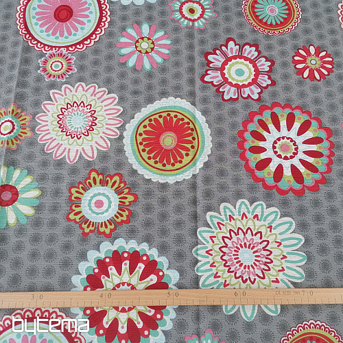 Dekorační závěs Mandala květ -130x245 cm