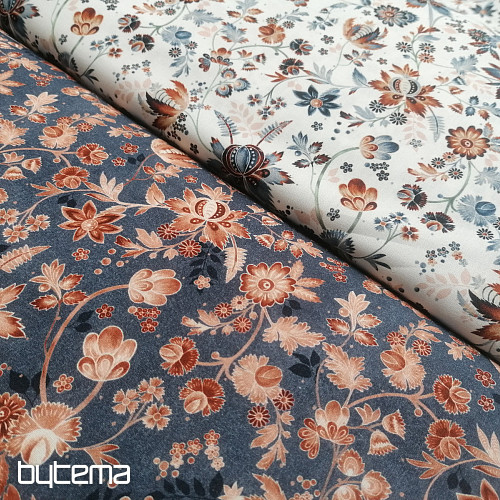 Bavlněná látka VARANASI KALAMKARI modrá