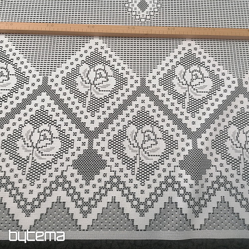 Žakárová záclona 86759/300 bílá