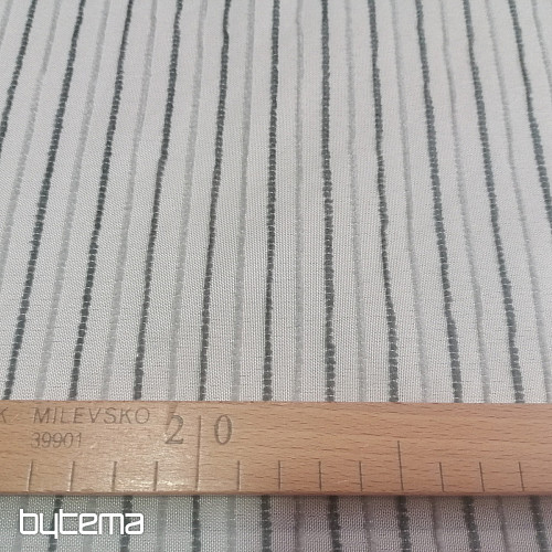 Dekorační látka Šedé proužky