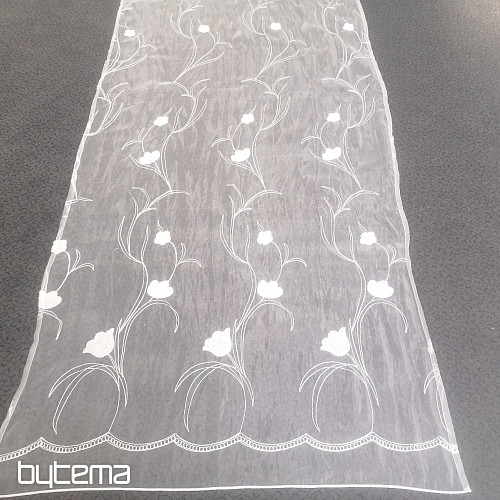 Hotová záclona s květy 100x245 cm