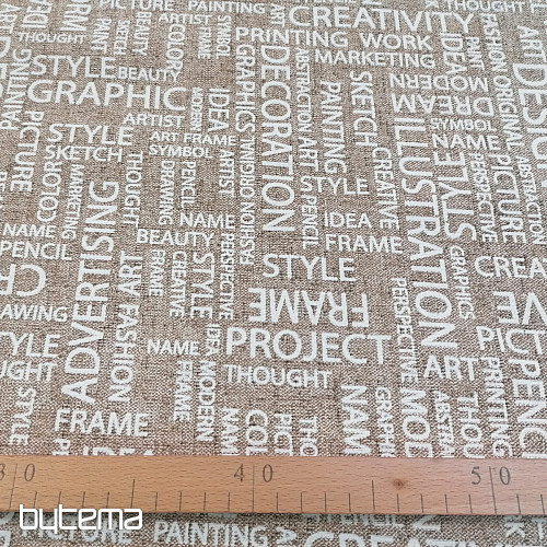 Dekorační látka ART LETRAS