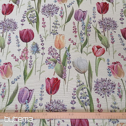 Gobelínová látka TULIPÁNY - JARO