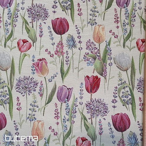 Gobelínová látka TULIPÁNY - JARO