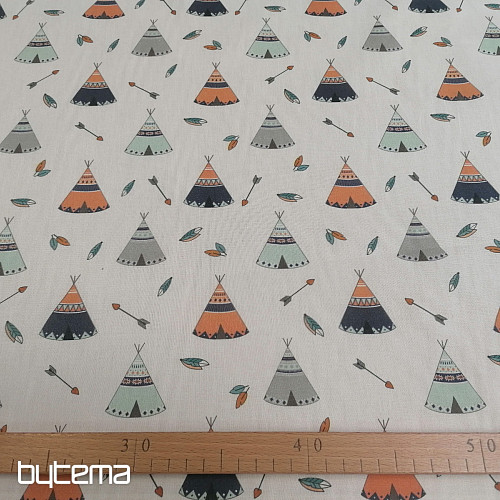 Bavlněná látka Teepee