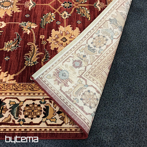 Luxusní vlněné koberec PRAGUE červená / béžová