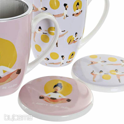 Čajový set se sítkem Joga 325 ml