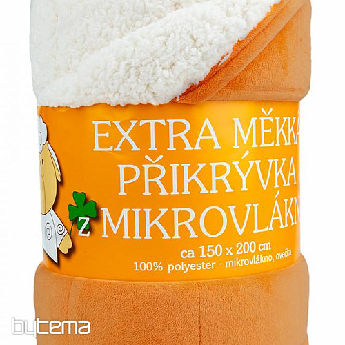 deka z mikrovlákna EXTRA MĚKKÁ OVEČKA prošev sv. skořice