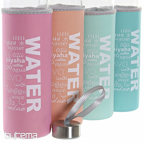 Skleněná lahev s neoprenovým obalem 600 ml