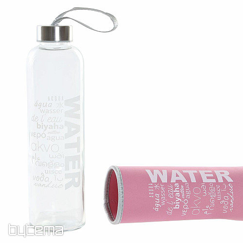 Skleněná lahev s neoprenovým obalem 600 ml