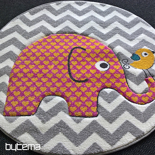 Dětský kusový koberec PASTEL Sloni